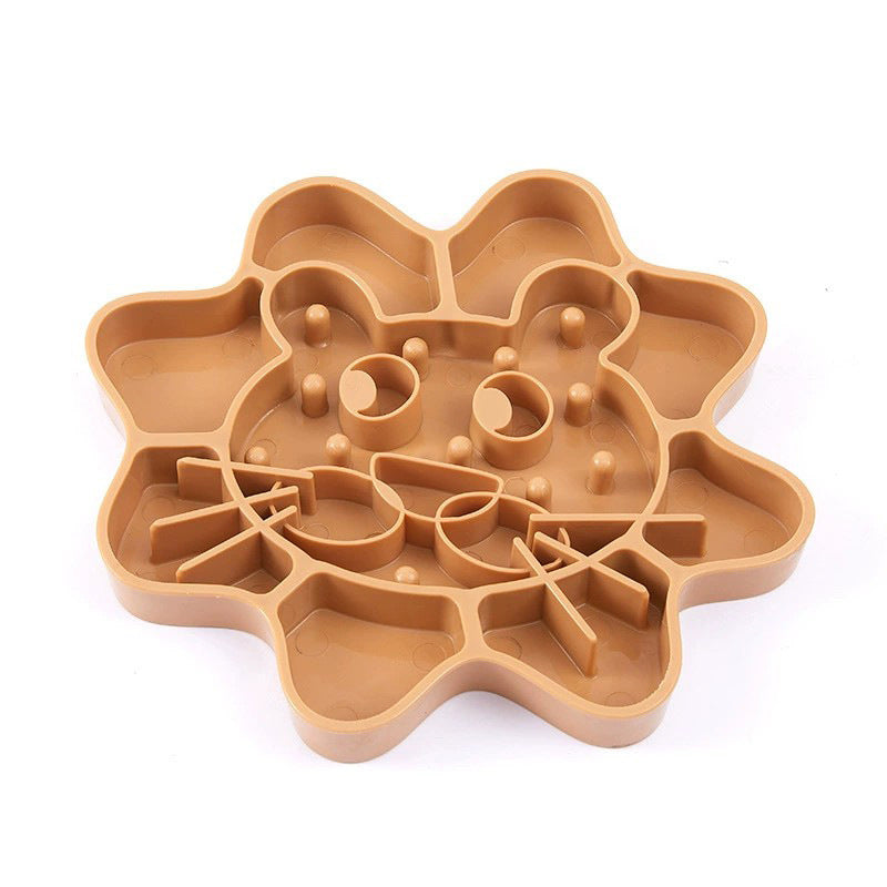 Slow Feeder Cat Bowl With Anti-Tip Silicone Design