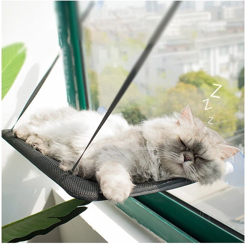 Cat Window Hammock for Sunny Elevated Indoor Lounging