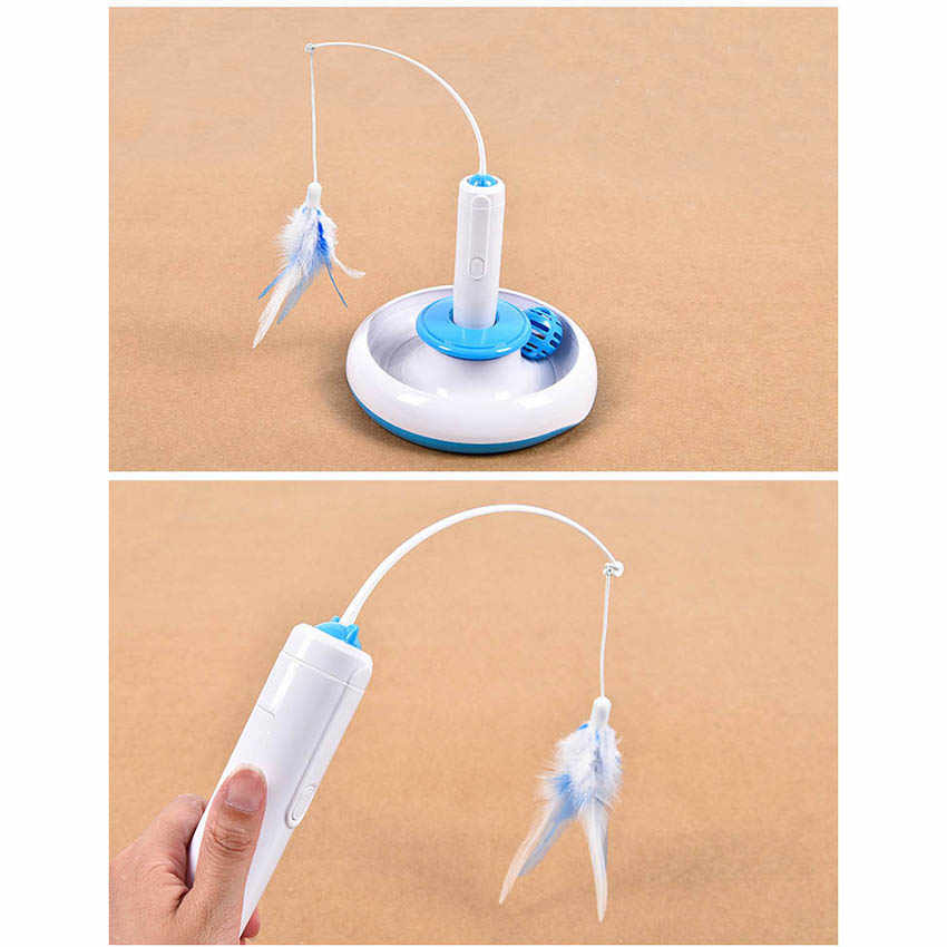 Interactive Cat Toy With 360-Degree Engaging Feather Play