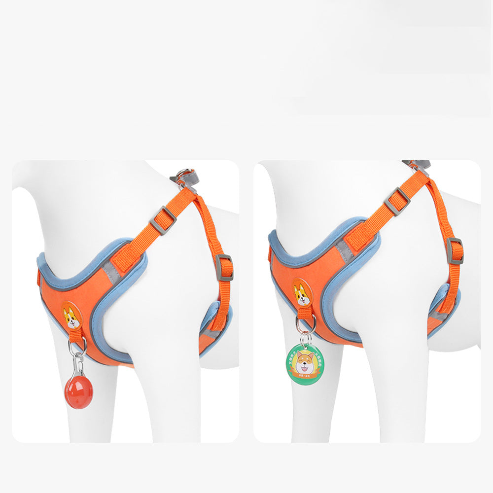 Small Dog Harness Vest With Adjustable Reflective Leash