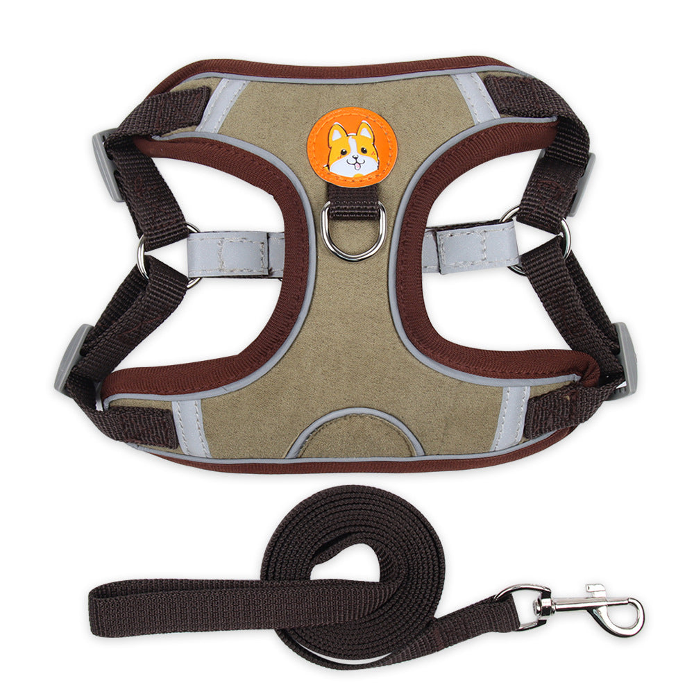 Small Dog Harness Vest With Adjustable Reflective Leash