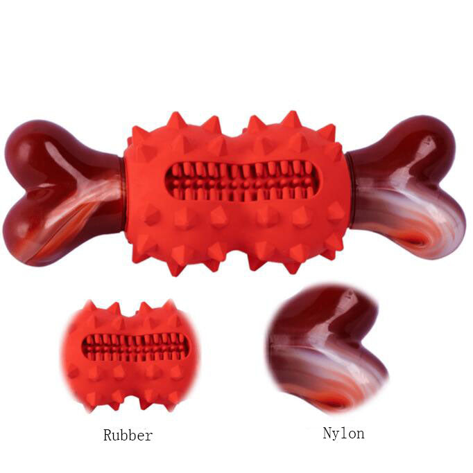 Dog Dental Chew Toy With Durable Dual-Texture Design