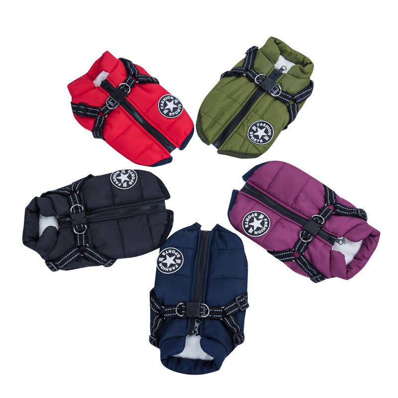 Waterproof Dog Coat With Warm Padded Winter Coverage