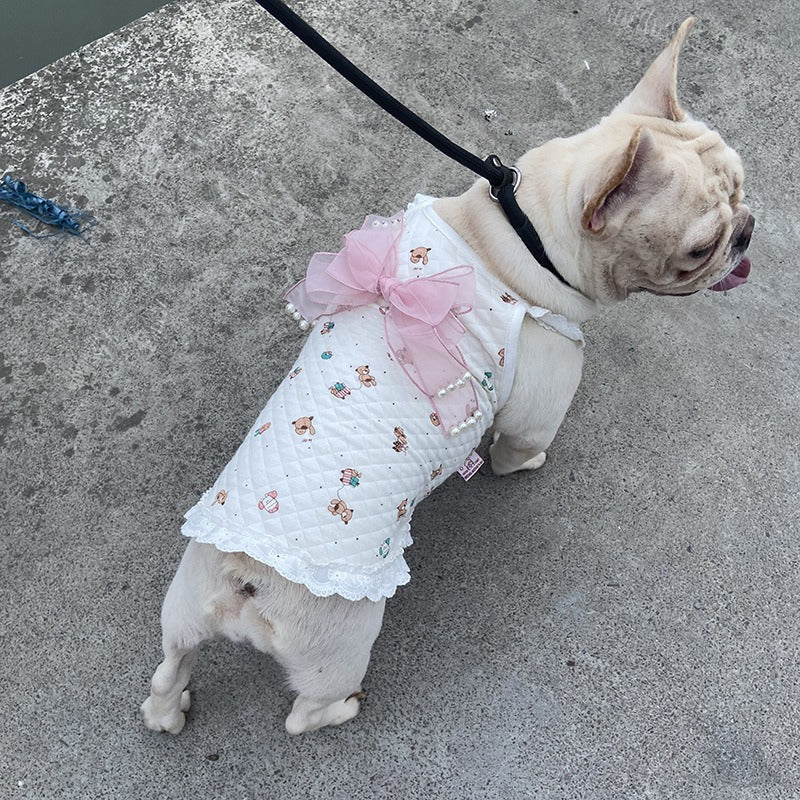 Quilted Pet Vest for Cozy Seasonal Walks & Photos