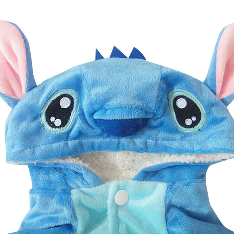 Small Dog Stitch Costume | Warm Full-Coverage Coat