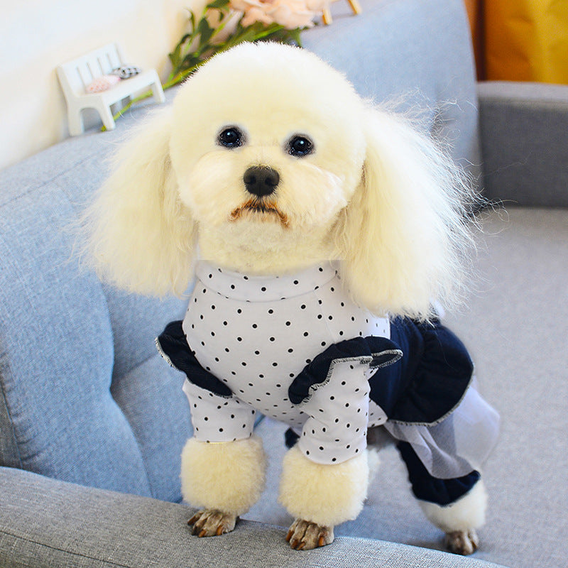 Small Dog Tutu Dress – Princess Bow Occasion Outfit