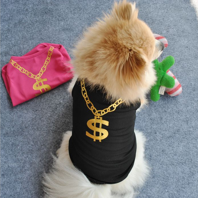 Dog Dollar Sign Vest for Bold, Photo-Ready Style Outings