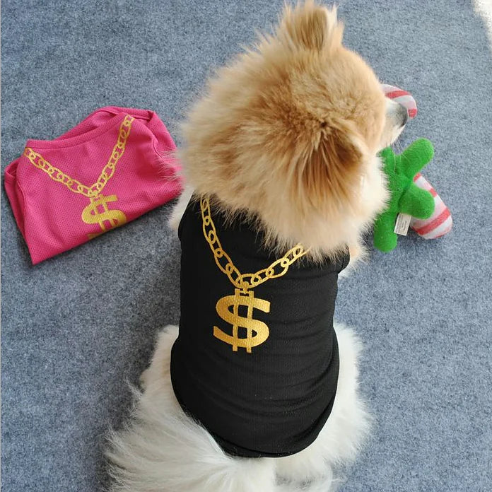 Dog Dollar Sign Vest for Bold, Photo-Ready Style Outings