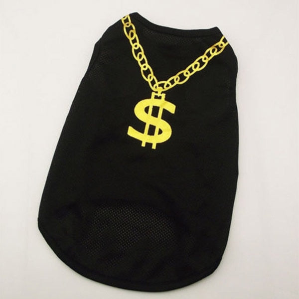 Dog Dollar Sign Vest for Bold, Photo-Ready Style Outings