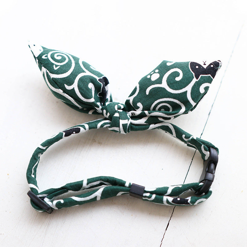 Adjustable Pet Bow Tie Collar for Cats & Small Dogs