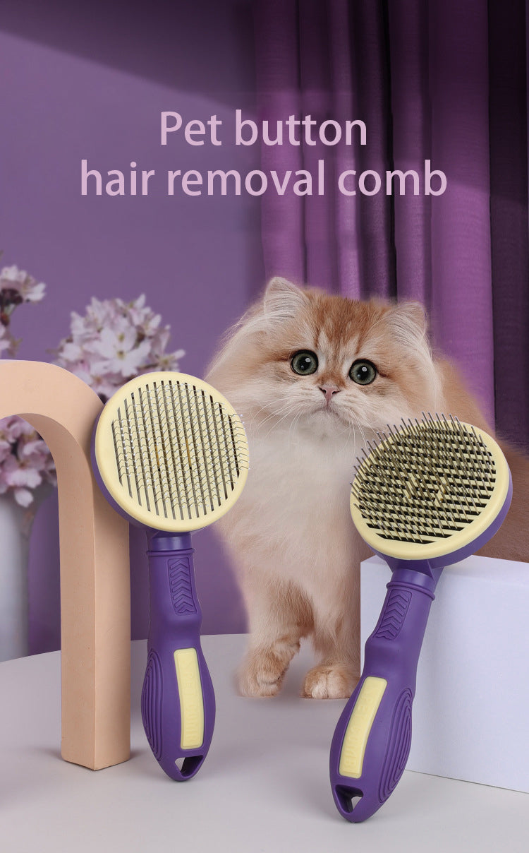 Self-Cleaning Pet Comb for Easier Shedding & Detangling
