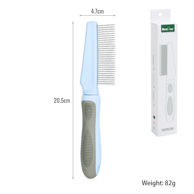 Pet Comb for Long Hair | Flea, Tangle & Fur Removal