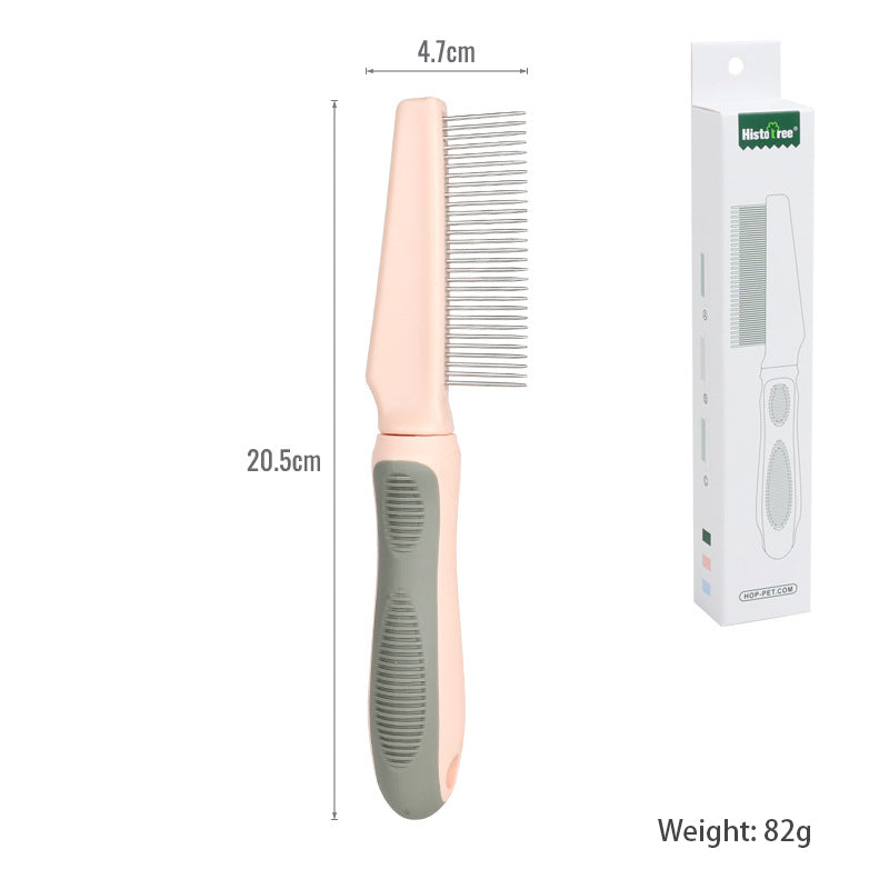 Pet Comb for Long Hair | Flea, Tangle & Fur Removal