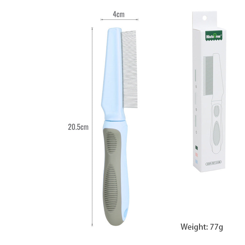 Pet Comb for Long Hair | Flea, Tangle & Fur Removal