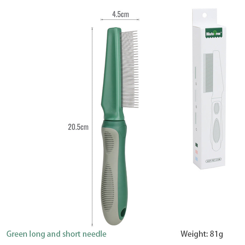 Pet Comb for Long Hair | Flea, Tangle & Fur Removal