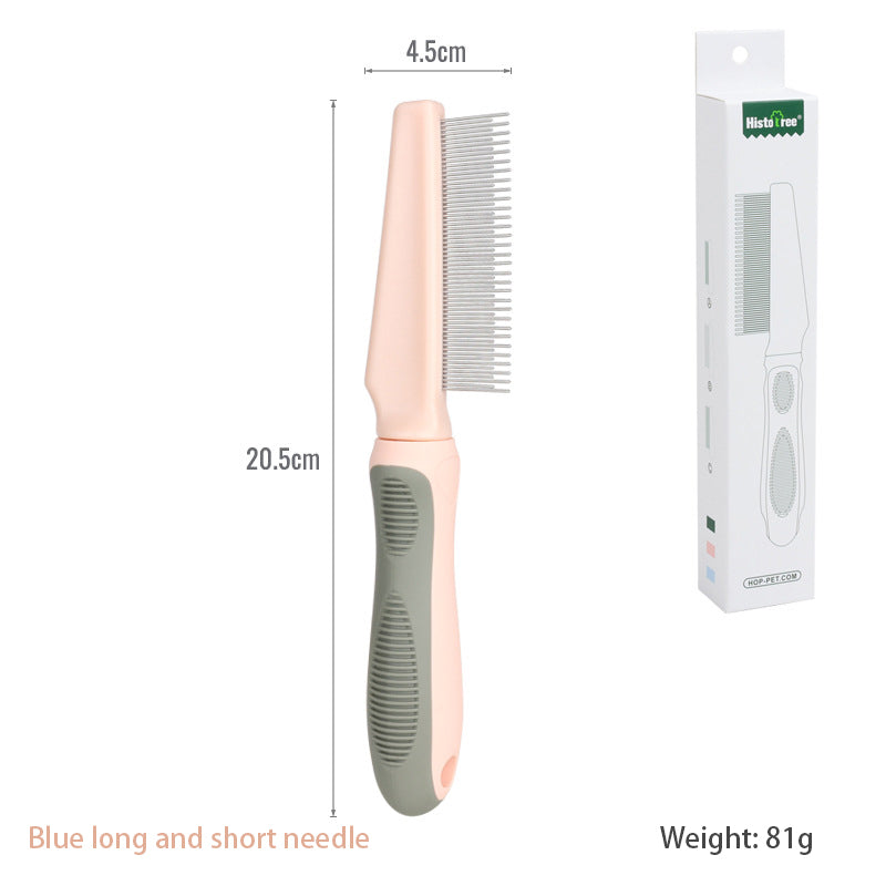 Pet Comb for Long Hair | Flea, Tangle & Fur Removal