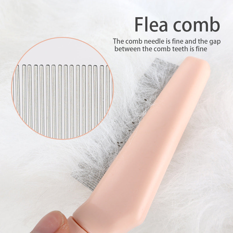 Pet Comb for Long Hair | Flea, Tangle & Fur Removal