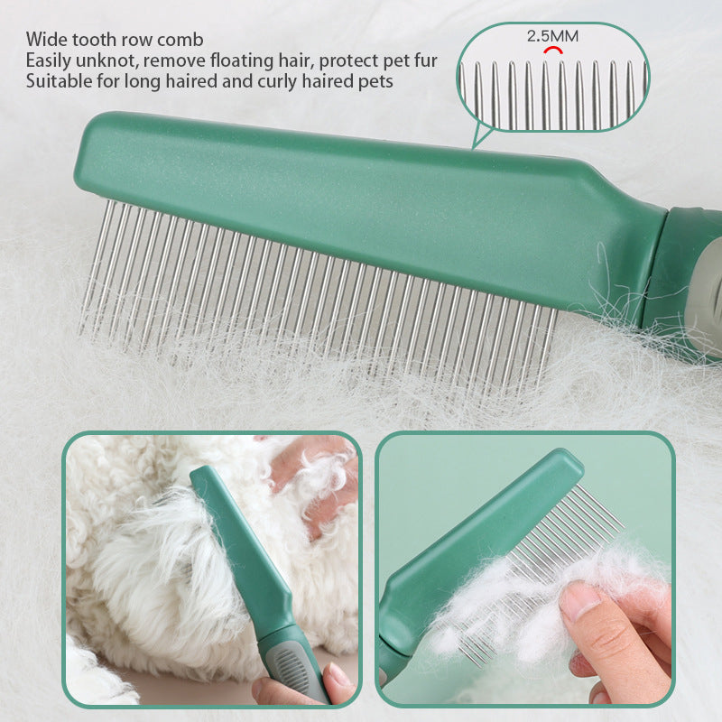 Pet Comb for Long Hair | Flea, Tangle & Fur Removal