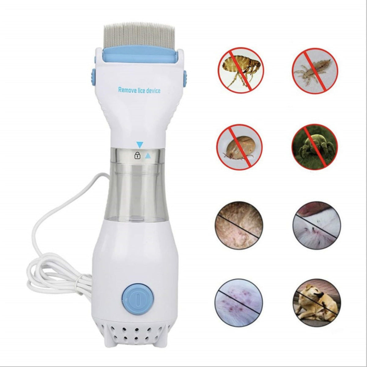 Electric Flea Comb for Dogs & Cats | Easy Cleanup
