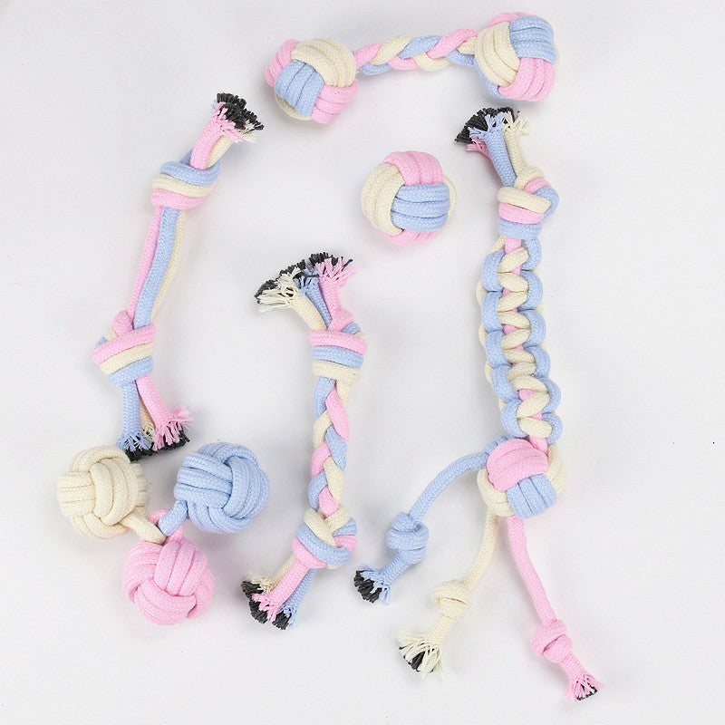 Cotton Knot Dog Toys for Interactive Tug & Chew Play