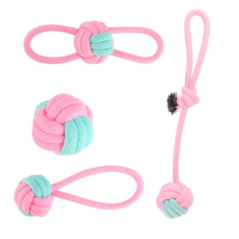 Cotton Knot Dog Toys for Interactive Tug & Chew Play