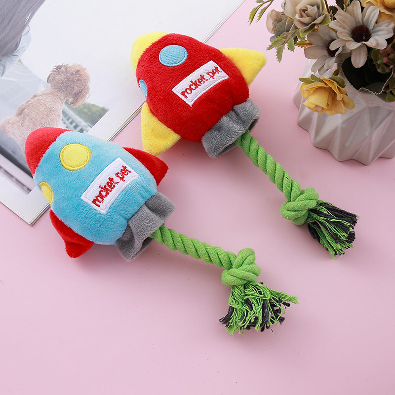 Rocket Rope Dog Toys for Interactive Tug & Chew Play