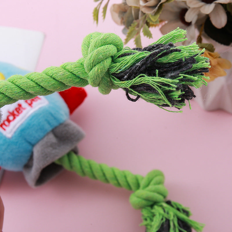 Rocket Rope Dog Toys for Interactive Tug & Chew Play