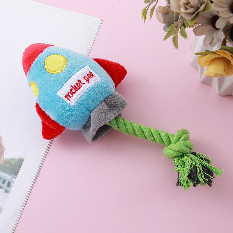 Rocket Rope Dog Toys for Interactive Tug & Chew Play
