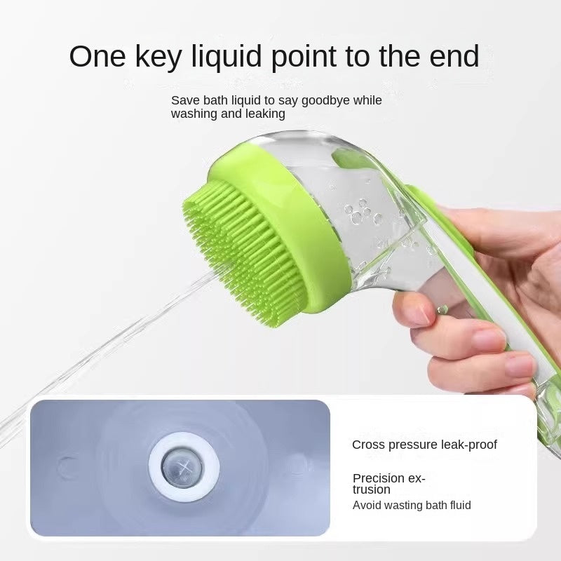 Pet Bath Brush with Soap Dispenser for Easier Washing