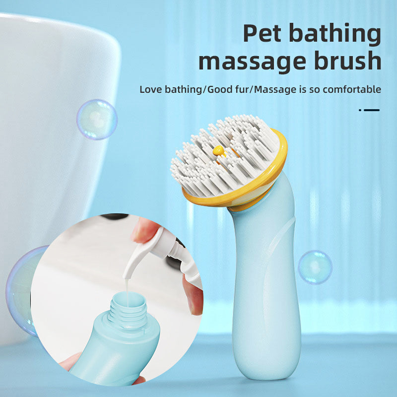 Pet Bath Brush for Dogs & Cats | Easier, Softer Grooming