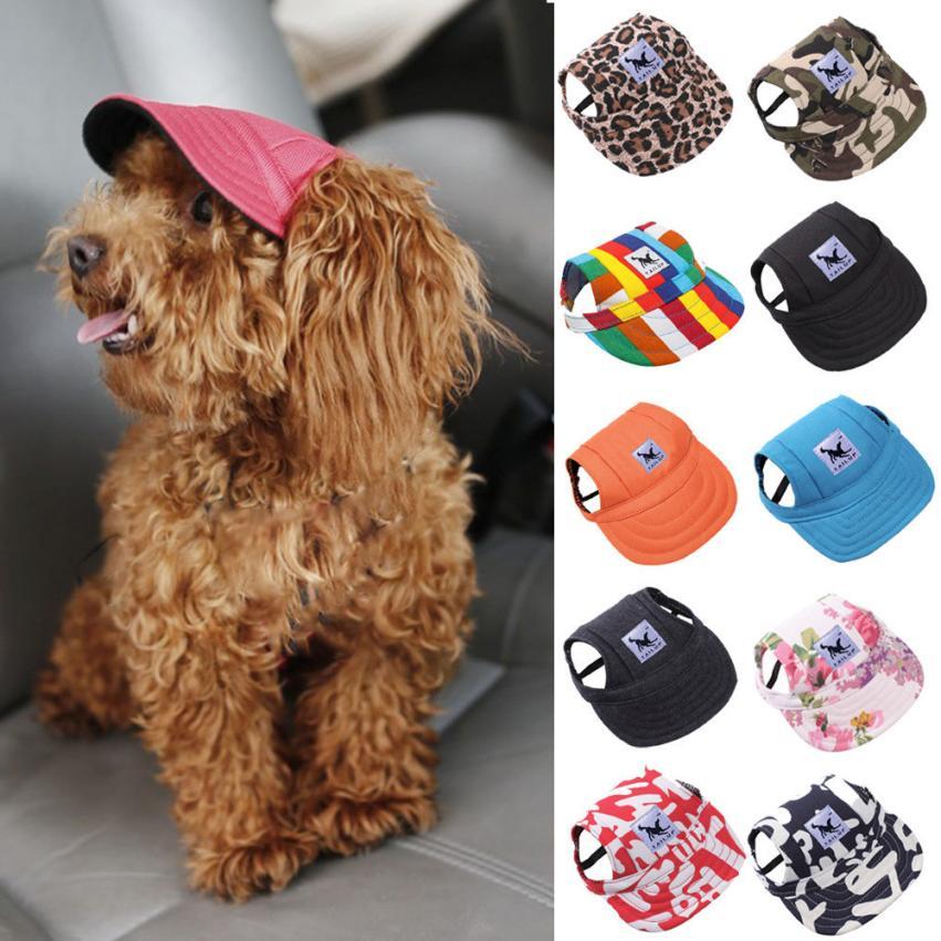 Small Dog Sun Hat: Breathable Canvas Visor Cap for Walks