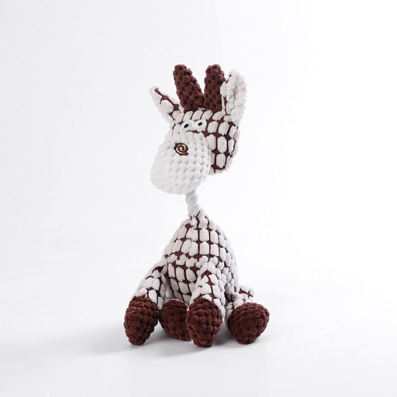 Bite-Resistant Plush Dog Toy for Interactive Chew Play