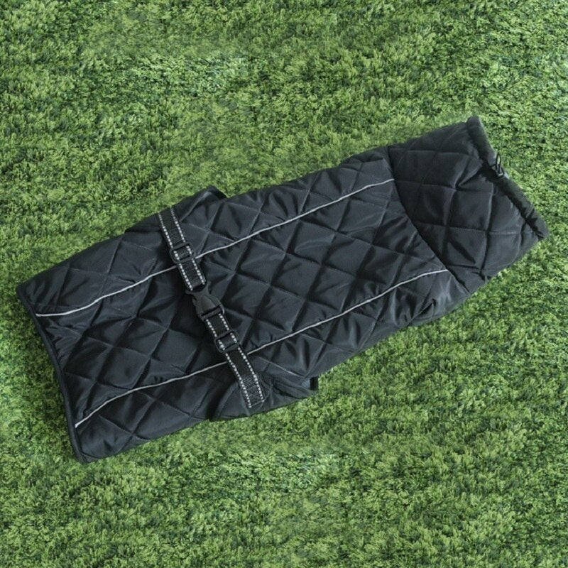 Large Dog Winter Coat with Fleece Lining & Reflective Trim