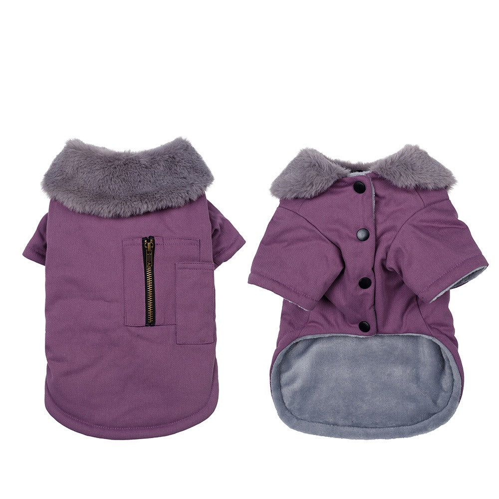 Small Dog Winter Vest With Warm Padded Harness Protection