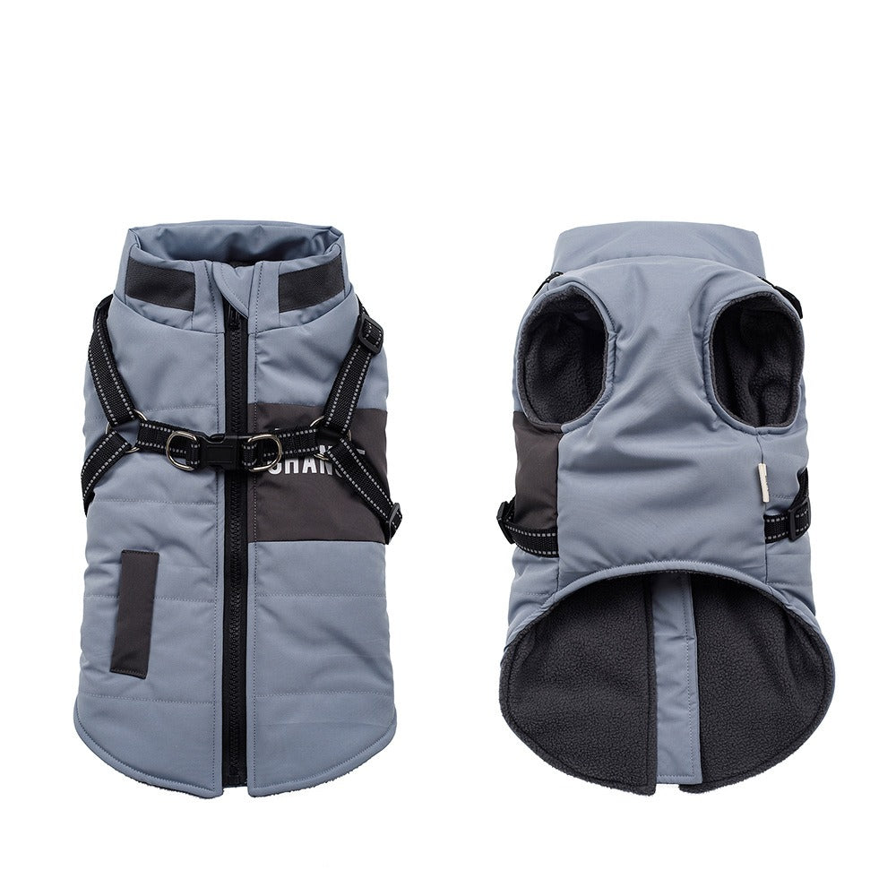 Small Dog Winter Vest With Warm Padded Harness Protection