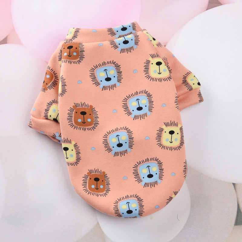 Pet Dog Shirt: Soft Printed Pullover Coat for Pets