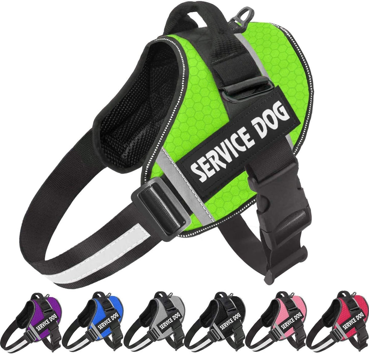 Reflective Service Dog Harness With Secure Control Handle