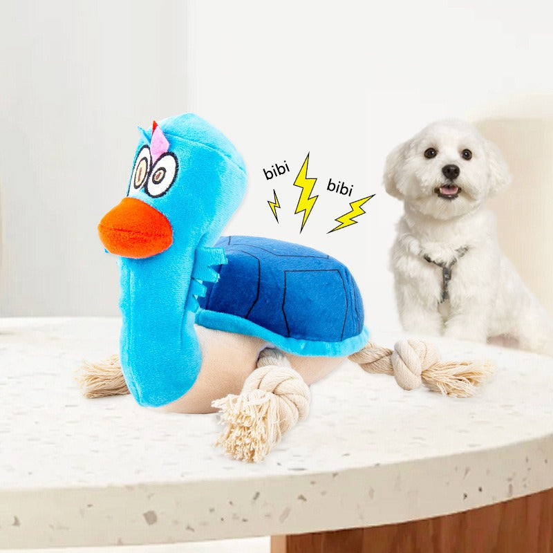 Interactive Dog Plush Toy for Chewing, Tugging & Play