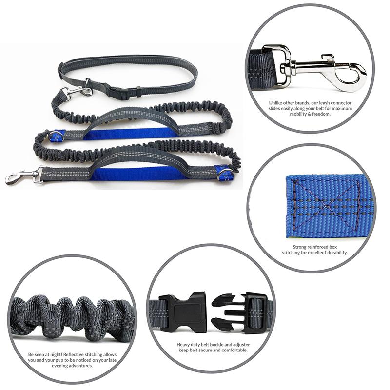Hands-Free Dog Leash for Running With Reflective Lines