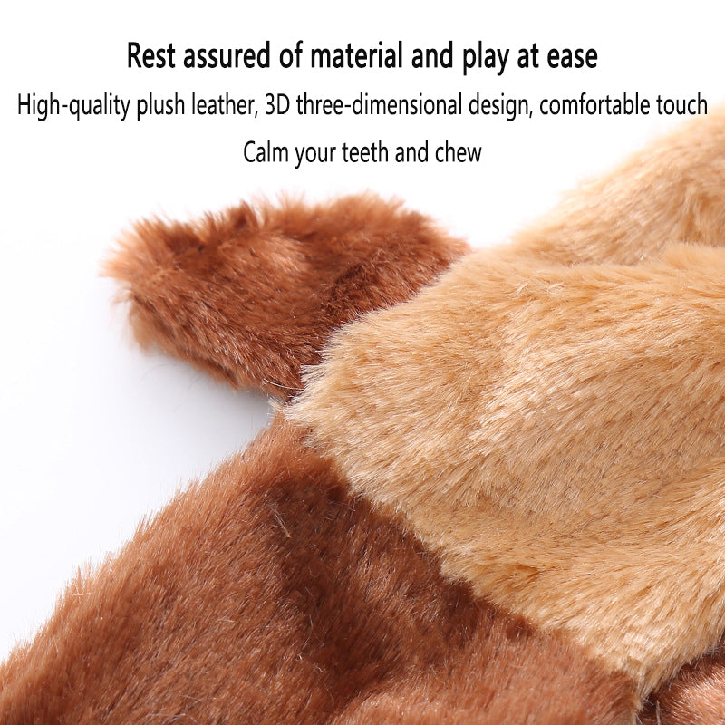 Durable Plush Dog Toy With Squeaky Interactive Play
