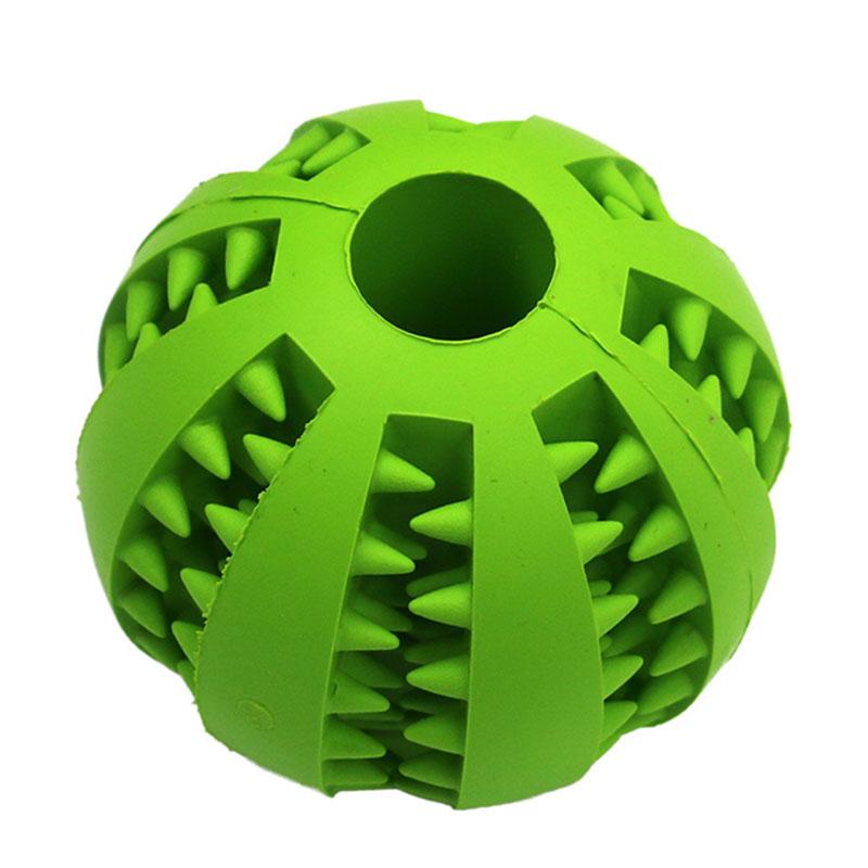 Interactive Rubber Dog Chew Ball for Teeth Cleaning