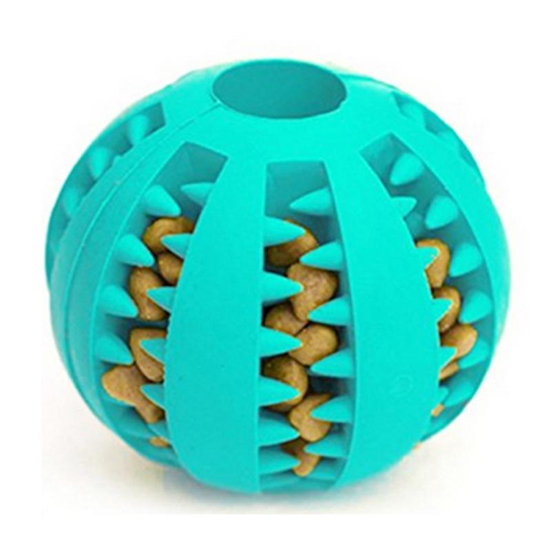 Interactive Rubber Dog Chew Ball for Teeth Cleaning