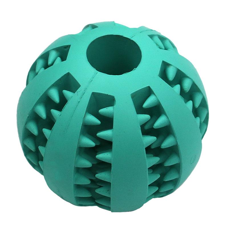 Interactive Rubber Dog Chew Ball for Teeth Cleaning