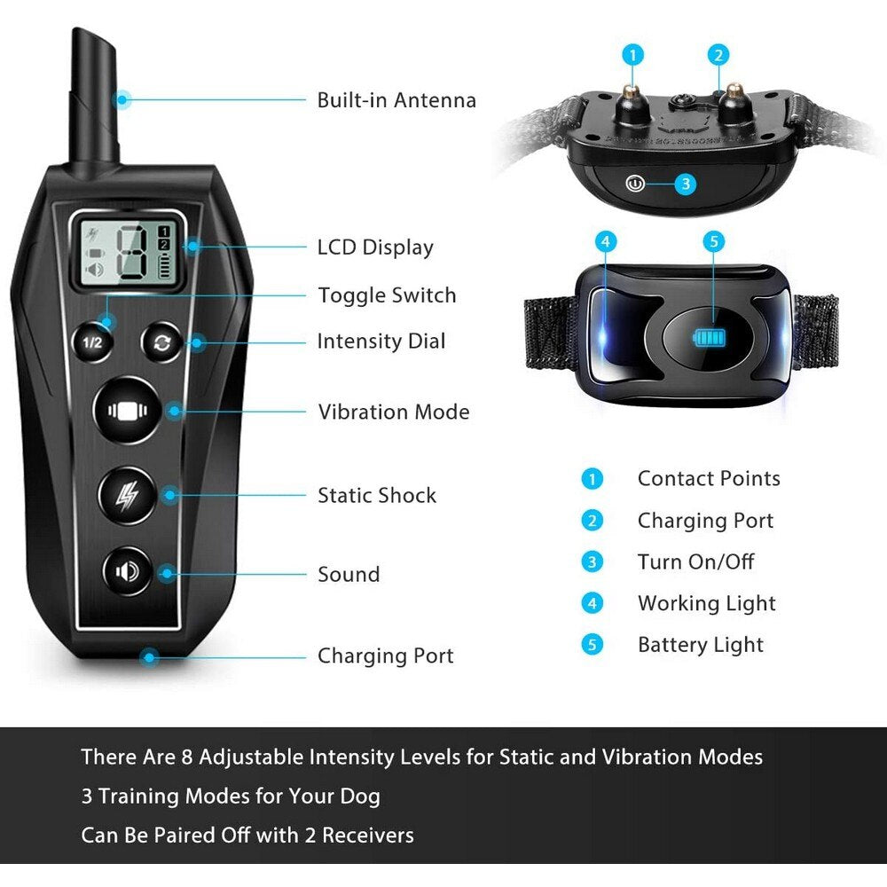 Remote Dog Training Collar With Multi-Mode Control
