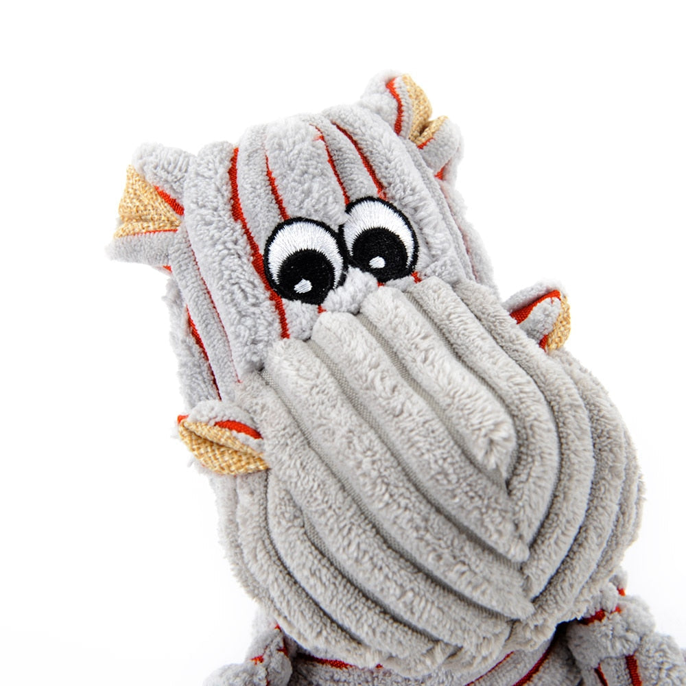 Textured Plush Dog Toy for Chew, Tug & Indoor Play