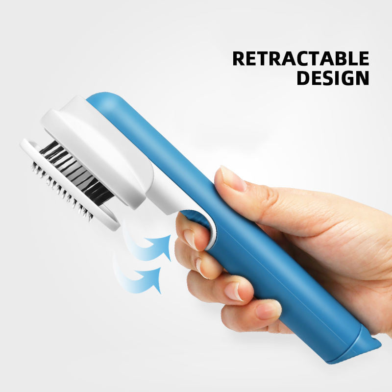 Pet Deshedding Brush With Retractable Hair Release