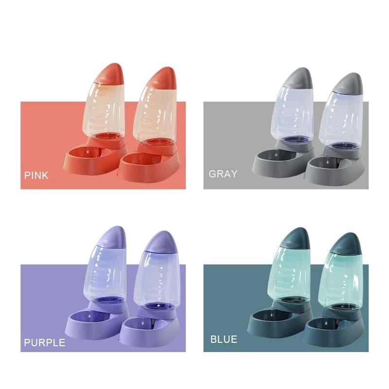 3.4L Pet Water Bowl & Food Dispenser for Short Trips
