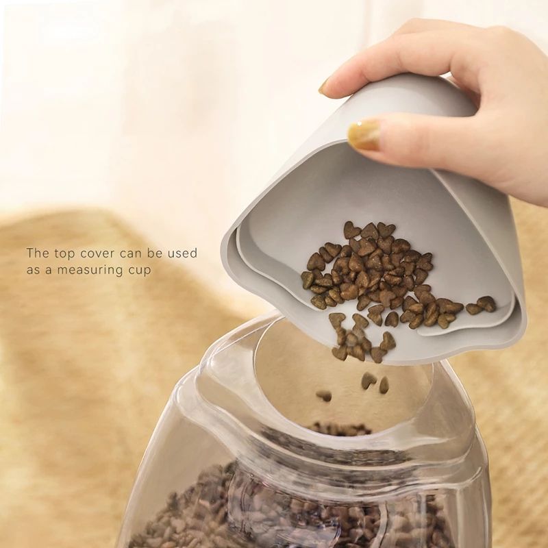 3.4L Pet Water Bowl & Food Dispenser for Short Trips