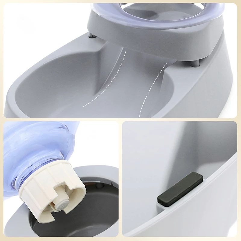 3.4L Pet Water Bowl & Food Dispenser for Short Trips