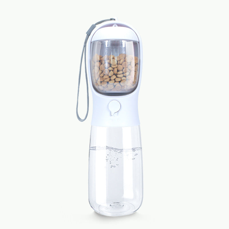 Portable Pet Water Bottle With Food & Treat Compartment